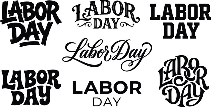 Labor Day Typography Collection for Marketing and Design