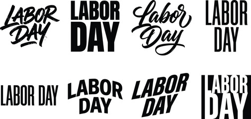 Obraz premium Labor Day Typography Collection for Marketing Designs