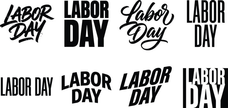 Labor Day Typography Collection for Marketing Designs