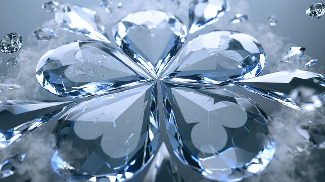 Frozen casino symbol surrounded by icy shards in perfect orbit, glossy UI buttons, floating diamonds, cinematic lighting, frost mist curling at edges, seamless loop-ready render, no text, no logo