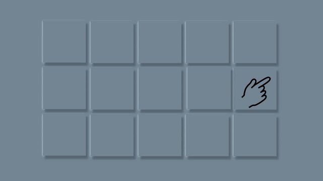 Gray Grid Pattern with Handwritten Mark Abstract Animation