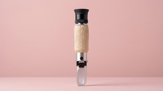 Precision Optical Hand Refractometer with Natural Straw Wrapped Handle