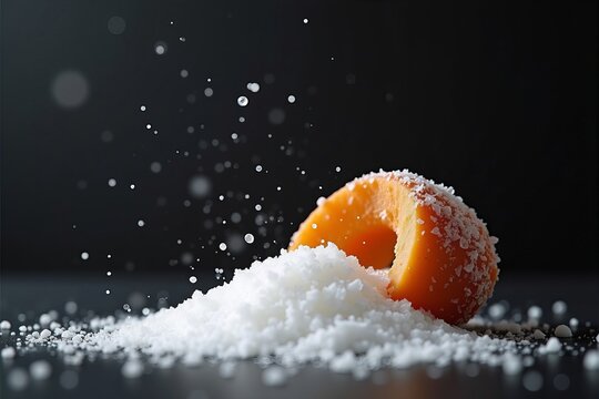 Reducing Sodium Intake: A Creative Photo Idea with Dark Background and Salty Snack Focus