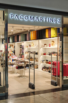 Alicante, Spain - June 30, 2026: Paco Martinez logo sign. Paco Martinez is a Spanish retail chain that specializes in affordable, trendy fashion bags, suitcases, backpacks, and travel accessories