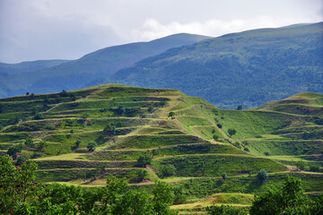 Obraz premium Dagestan scenery. Man-made terraces