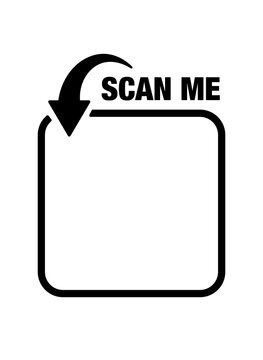 Scan Me QR Code Frame Template with Rounded Square and Call to Action