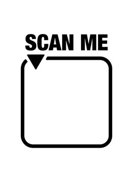 Scan Me QR Code Frame Template with Rounded Square and Call to Action
