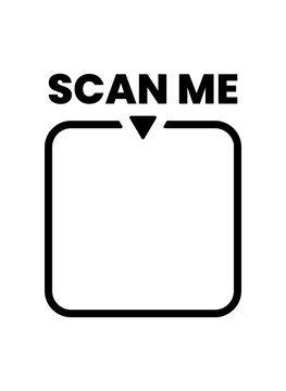 Scan Me QR Code Frame Template with Rounded Square and Call to Action