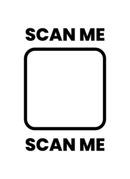 Scan Me QR Code Frame Template with Rounded Square and Call to Action