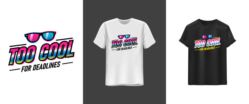 Too Cool For Risk &ndash; Sarcastic Hustle Quote T-Shirt Design. Minimalist Typography Tee for Entrepreneurs and Business Apparel.