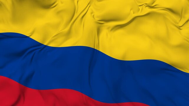Colombia flag seamless loop animation. 4K
