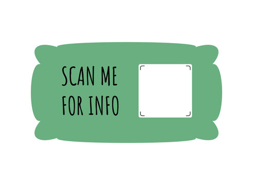 Scan Me for Info QR Code Sign Template with Placeholder Vector