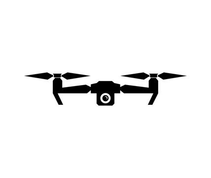 Drone aerial camera icon logo illustration	