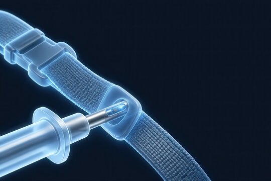 Wearable Technology Injection on Fabric Strap 3D Render