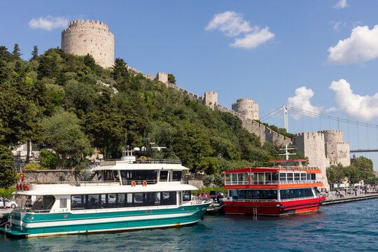Istanbul, Turkey - July 22, 2026: Rumeli Fortress (Turkish: Rumeli Hisari) in Istanbul, Turkey.