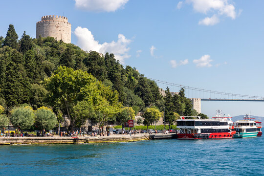 Istanbul, Turkey - July 22, 2026: Rumeli Fortress (Turkish: Rumeli Hisari) in Istanbul, Turkey.