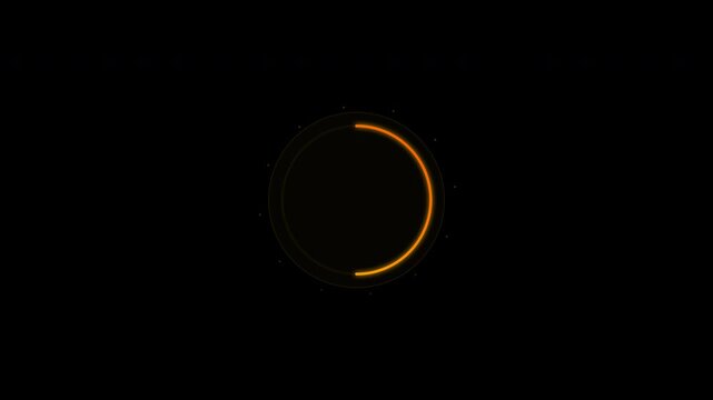 Glowing neon 10 seconds countdown timer loop video animation background.
