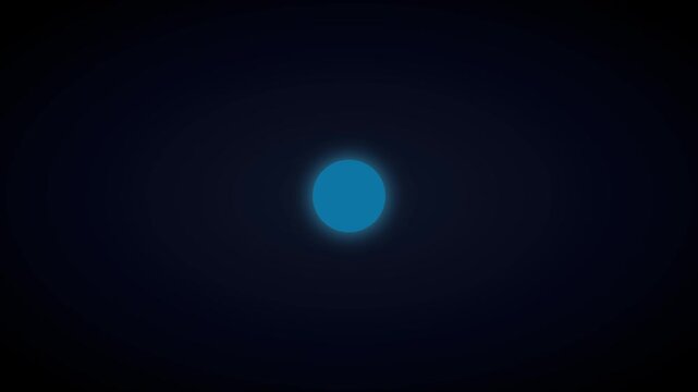 Minimalist blue circle motion with pulsing dashed orbit path animation 4k motion minimalist abstract