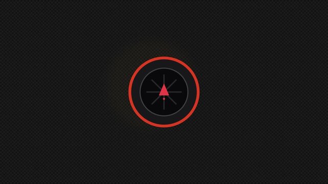Minimalist compass animation with pulsing color change for ui ux and navigation concepts 4k motion minimalist