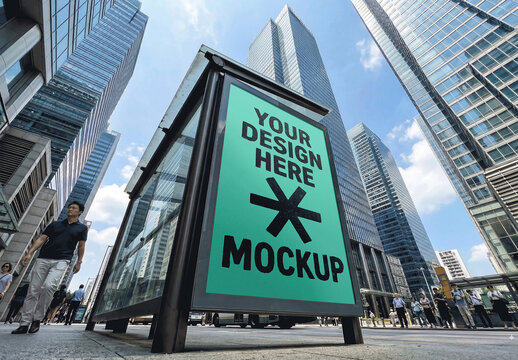 Urban Billboard City Street Mockup