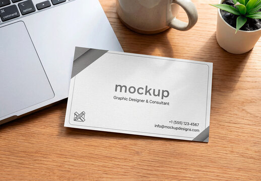 Business Card Desk Mockup