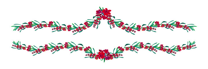 Vibrant floral garland for festive decorations and greetings transparent © Umme Sowaiba 