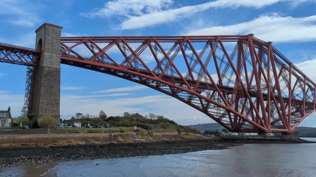 The Forth Rail Bridge is a historic cantilever railway bridge in Scotland, built in 1890, connecting Edinburgh to Fife across the Firth of Forth.