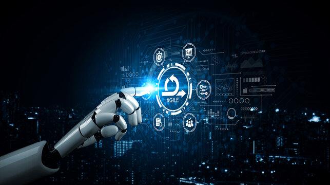 Futuristic Robotic Hand Interacting with Digital Interface Representing Agile Methodology and Technology Innovations in a Cybernetic Environment. Entropy.