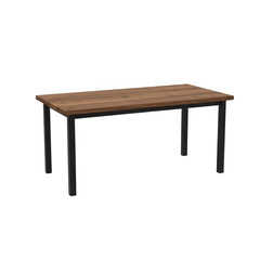 Fototapeta premium Modern Rectangular Wooden Dining Table isolated on transparent background