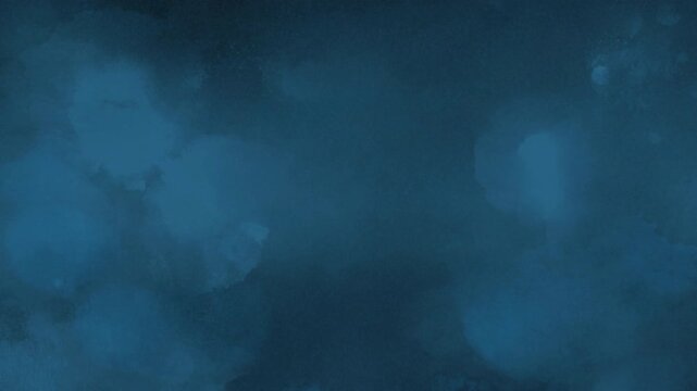 Dark Blue Ink Bleed and Watercolor Wash Background Loop