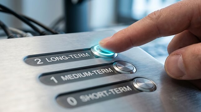 Hand pressing long-term timer button