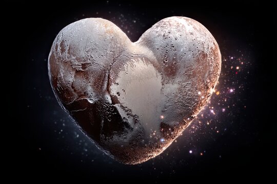 Pluto's Iconic Heart-Shaped Tombaugh Regio: A Frozen Celestial Body in Deep Space