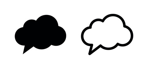 Obraz premium Speech bubble icon, cloud shape, vector illustration