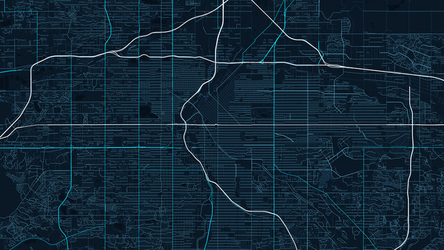 Denver Colorado City Street Map Blueprint Poster
