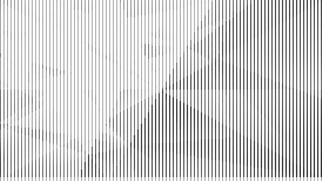 Vertical line halftone pattern background creating a geometric abstract mountain texture