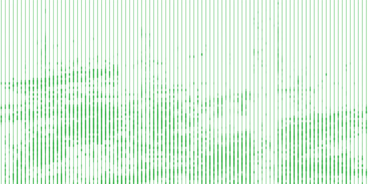 Green vertical line halftone background creating an equalizer waveform graphic pattern