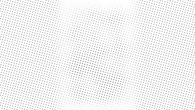 Monochrome halftone dot pattern background with a subtle diagonal gradient effect