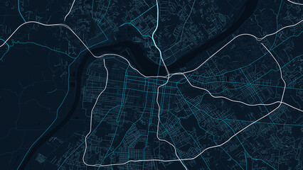 Louisville Kentucky City Street Map Blueprint Poster © Auras