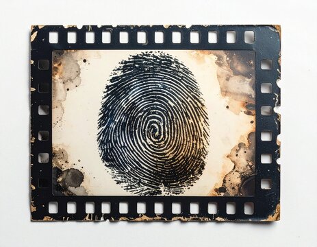 Empreinte de doigt sur une pellicule de film