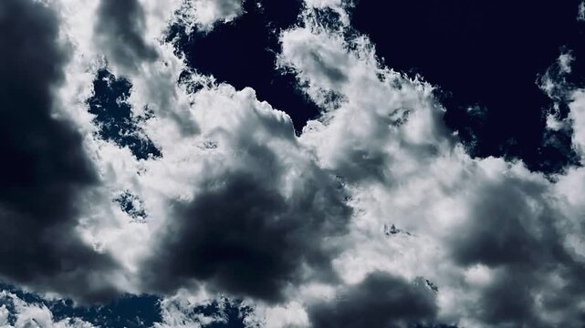 ハイコントラストで暗いな空　タイムラプス