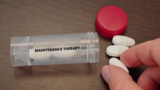 MAINTENANCE THERAPY oral medicines used for long term addiction stabilization and relapse prevention tablet taken by a patient