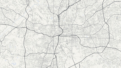 Atlanta Georgia City Street Map Cream Ivory Minimalist Poster © Auras