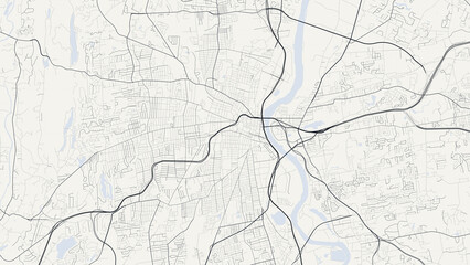 Fototapeta premium Hartford Connecticut City Street Map Cream Ivory Minimalist Poster