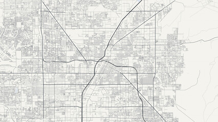Las Vegas Nevada City Street Map Cream Ivory Minimalist Poster © Auras