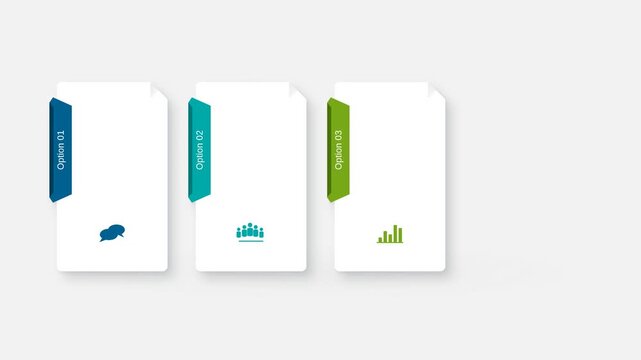 Four Option Comparison Infographic Reveals Business Choice Cards with Icons