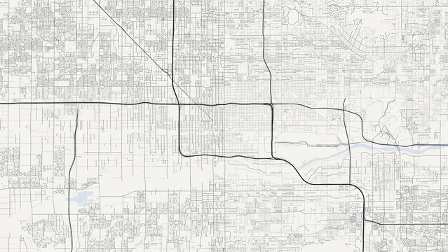 Phoenix Arizona City Street Map Cream Ivory Minimalist Poster