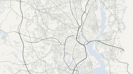 Providence Rhode Island City Street Map Cream Ivory Minimalist Poster © Auras