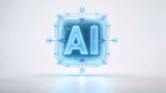 ai cubes font isolated artificial intelligence technologie futuriste
