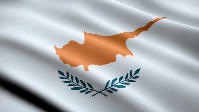 Dynamic Cyprus flag waving proudly in the wind symbolizing national pride and identity for travel promotions and patriotic events