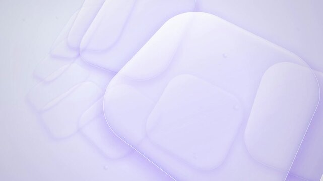 Multiple rounded lavender shapes gently undulate with a soft flowing motion